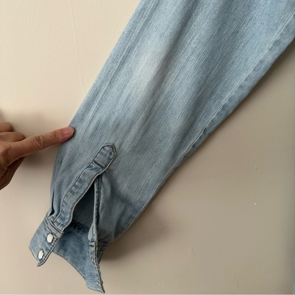 BDG Womens Southwest Embroidered Denim Long Sleeves Shirt Small - Picture 6 of 12